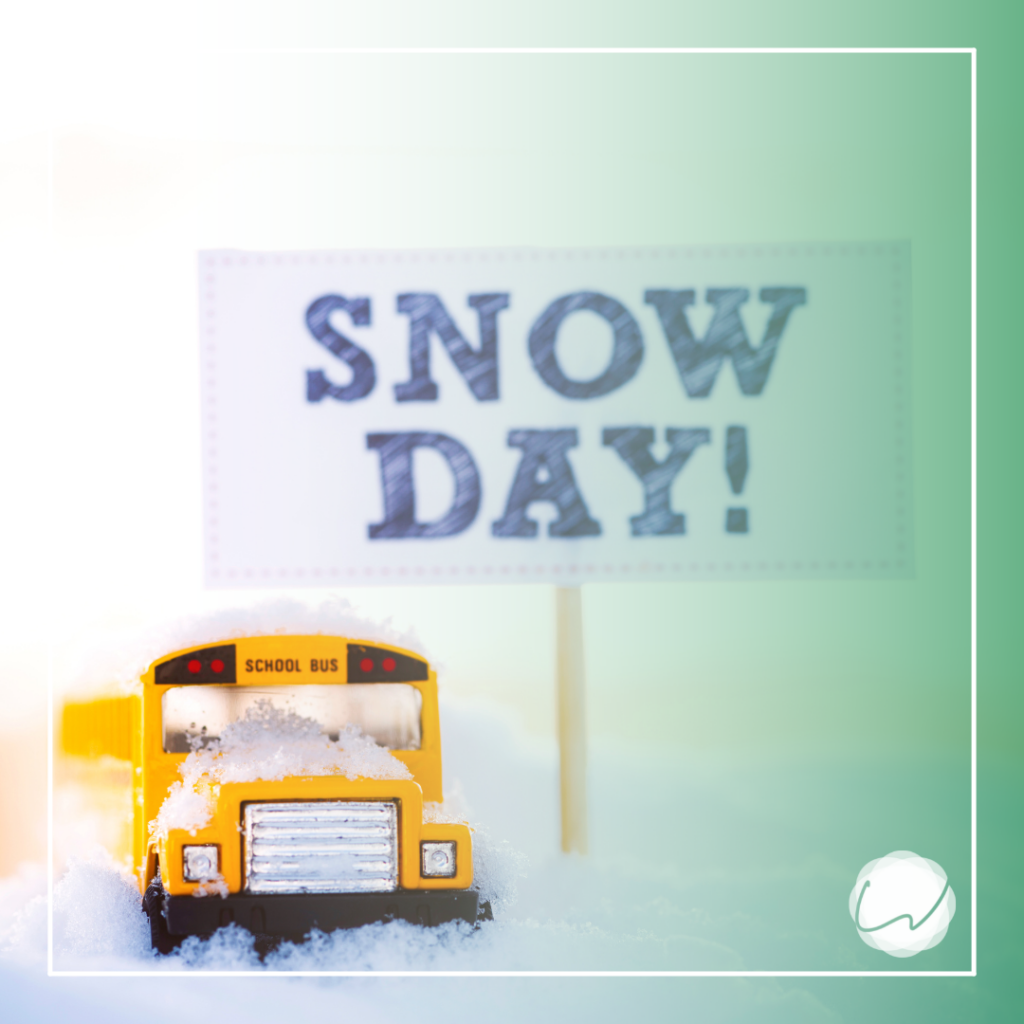 Snow Day school bus